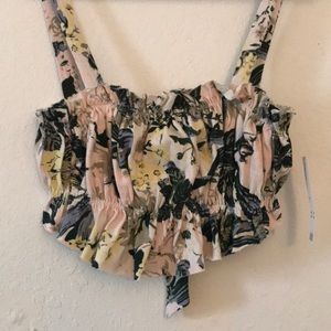 NWT UO Back Tie Floral Crop Top